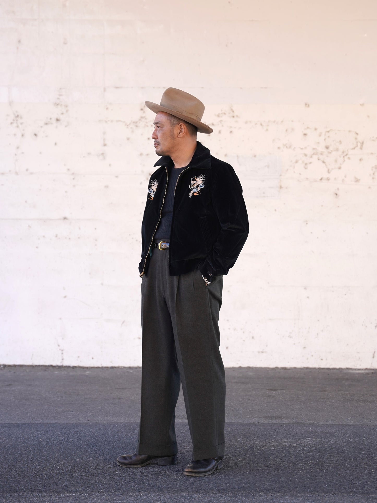 #250422 1950s Drizzler Jacket - Dragon