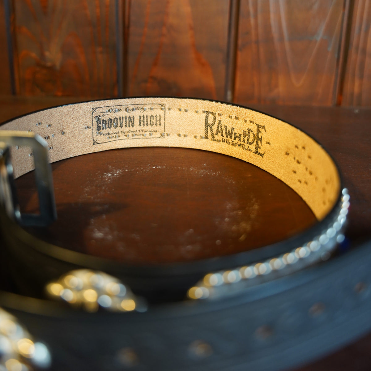#270505 1950s Reflector Studded Leather Belt - 42ｍｍ