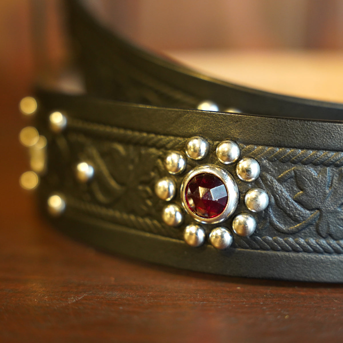 #270506 1950s Studded Leather Belt - 42ｍｍ