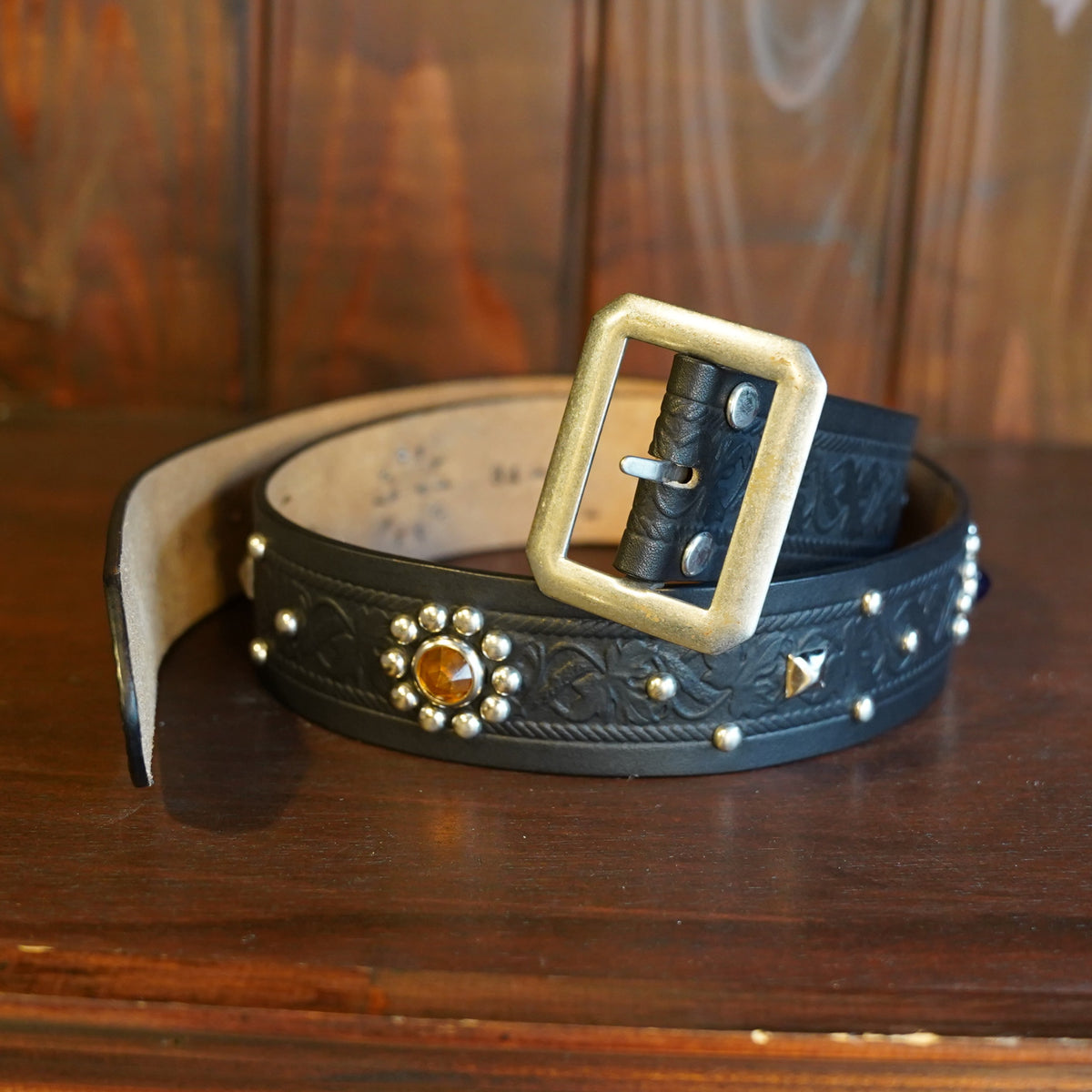 #270506 1950s Studded Leather Belt - 42ｍｍ
