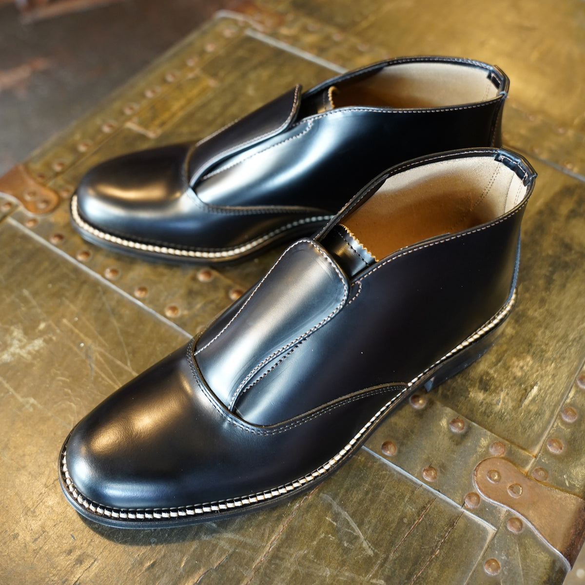 #270507 1950s Apron Front Leather Dress Shoes