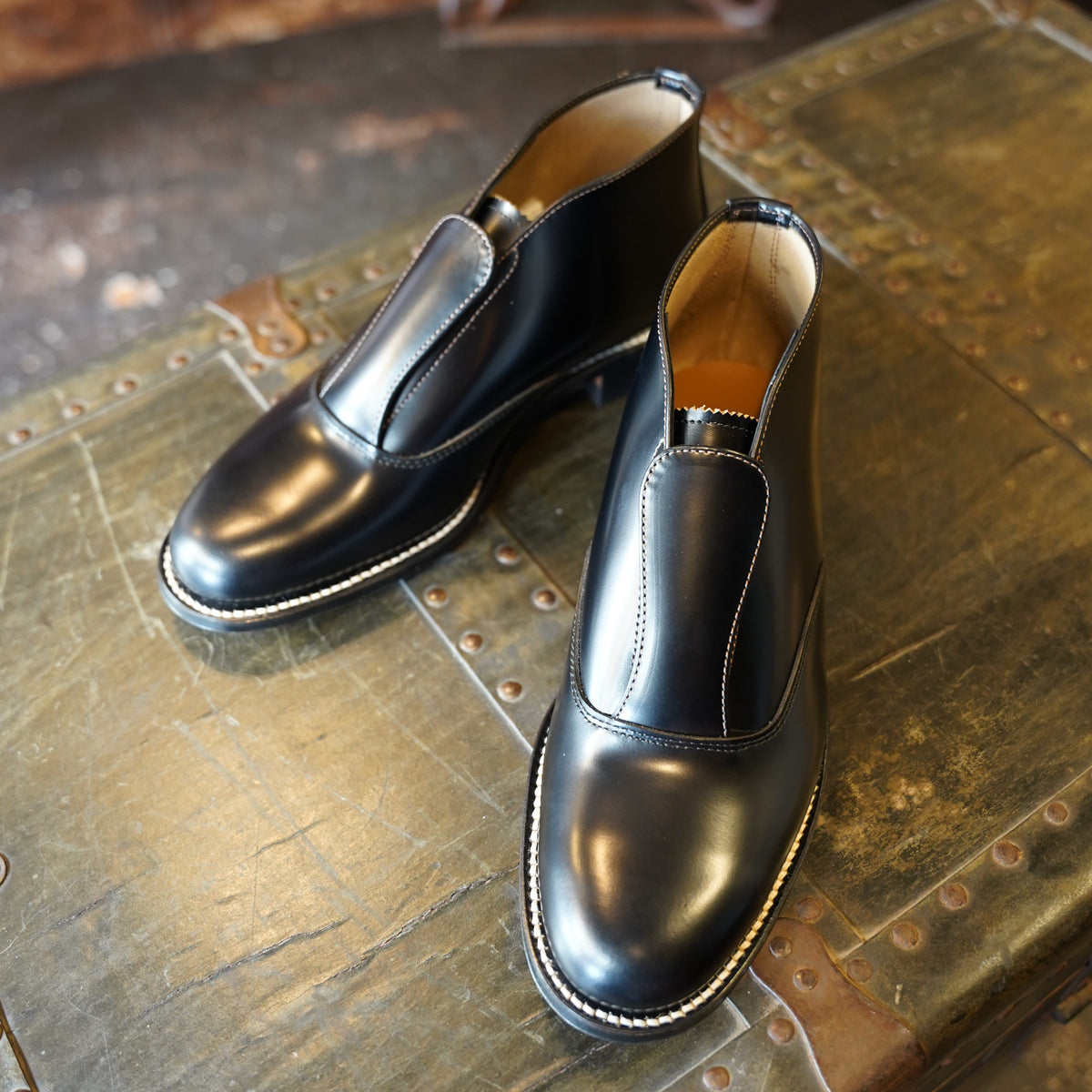 #270507 1950s Apron Front Leather Dress Shoes