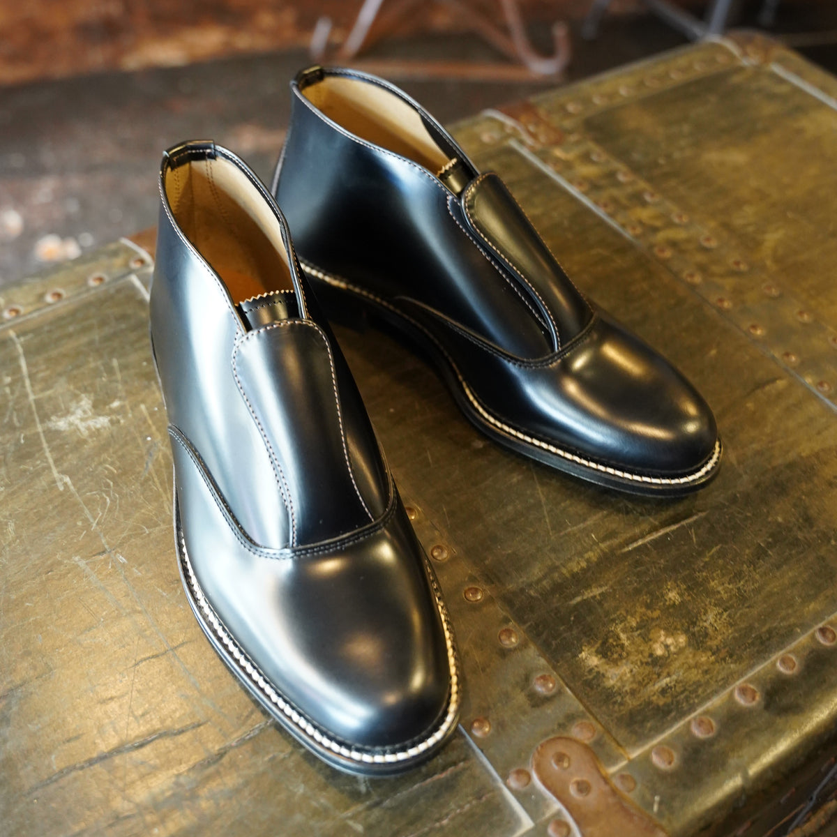 #270507 1950s Apron Front Leather Dress Shoes