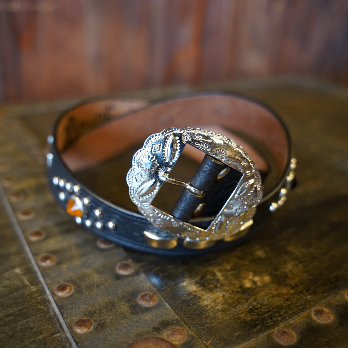 #270509 1950s Studded Leather Belt - 35ｍｍ