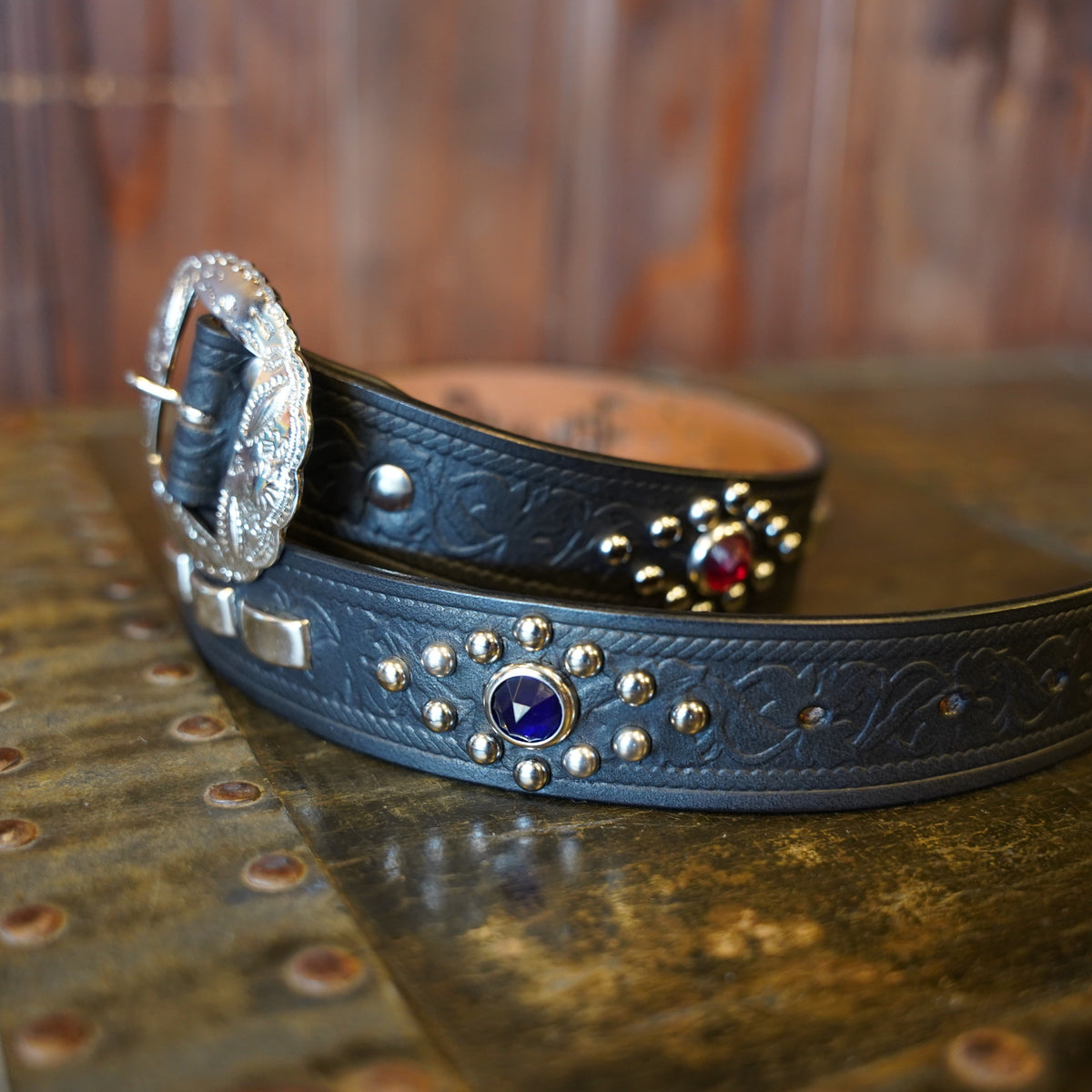 #270509 1950s Studded Leather Belt - 35ｍｍ
