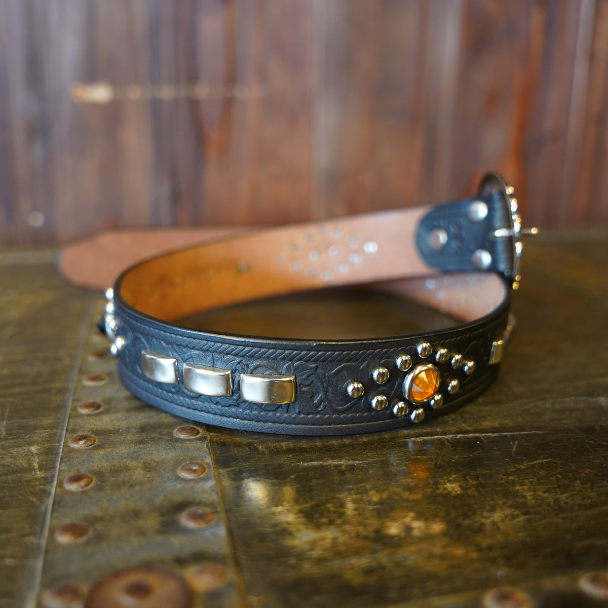 #270509 1950s Studded Leather Belt - 35ｍｍ