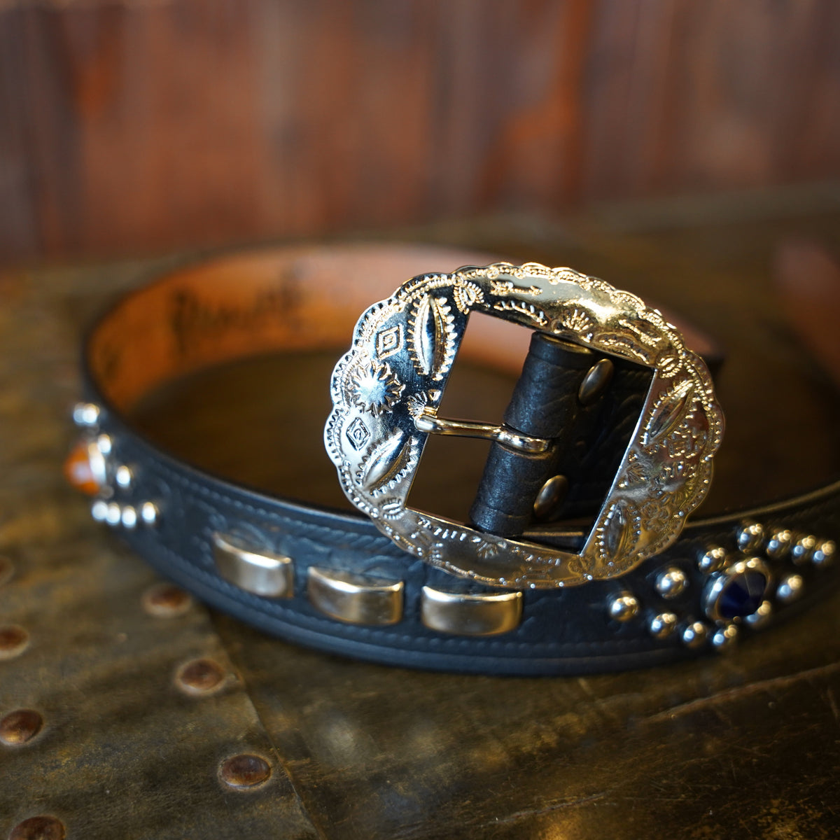 #270509 1950s Studded Leather Belt - 35ｍｍ