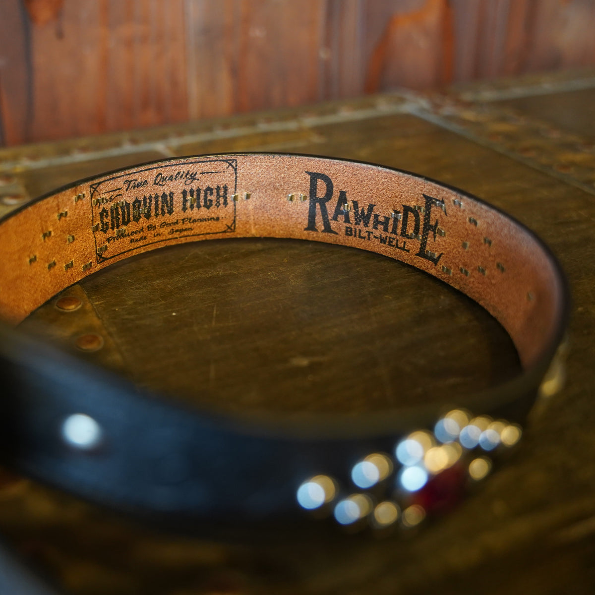 #270509 1950s Studded Leather Belt - 35ｍｍ