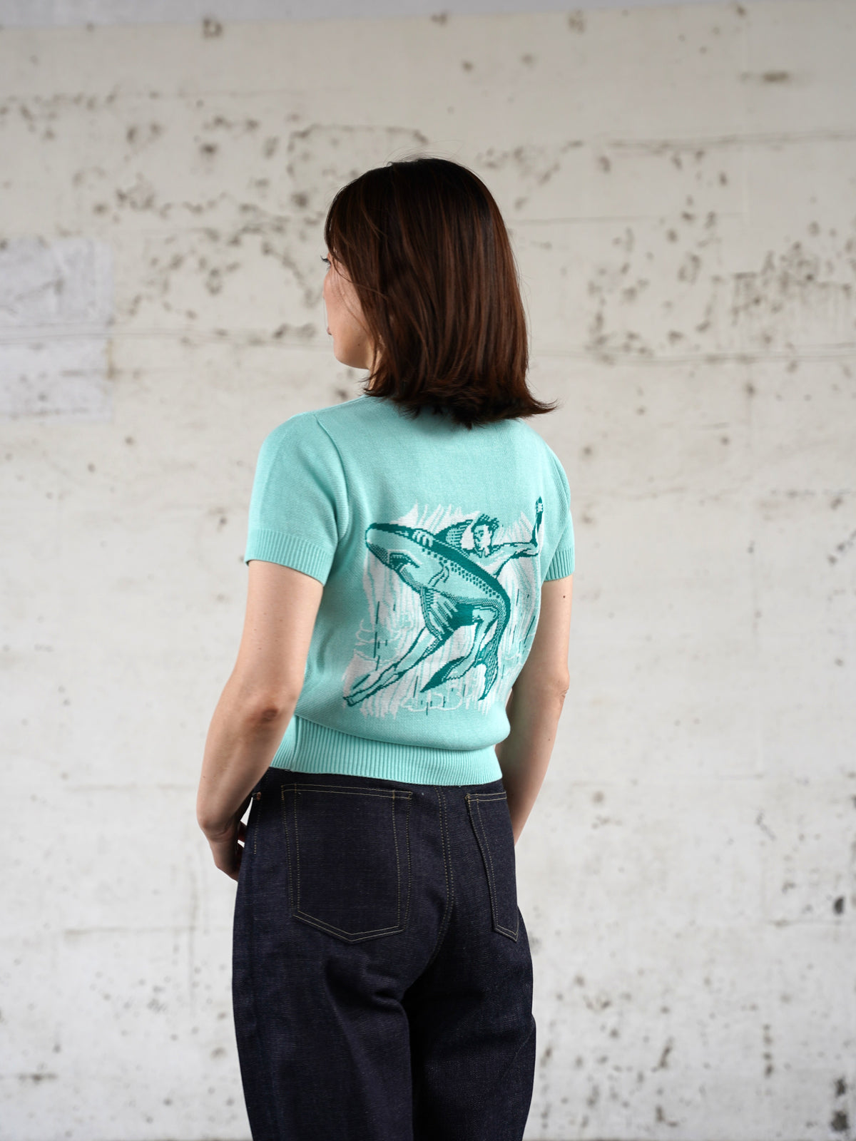 #270602 1950s Ladies Summer Knit - Shark