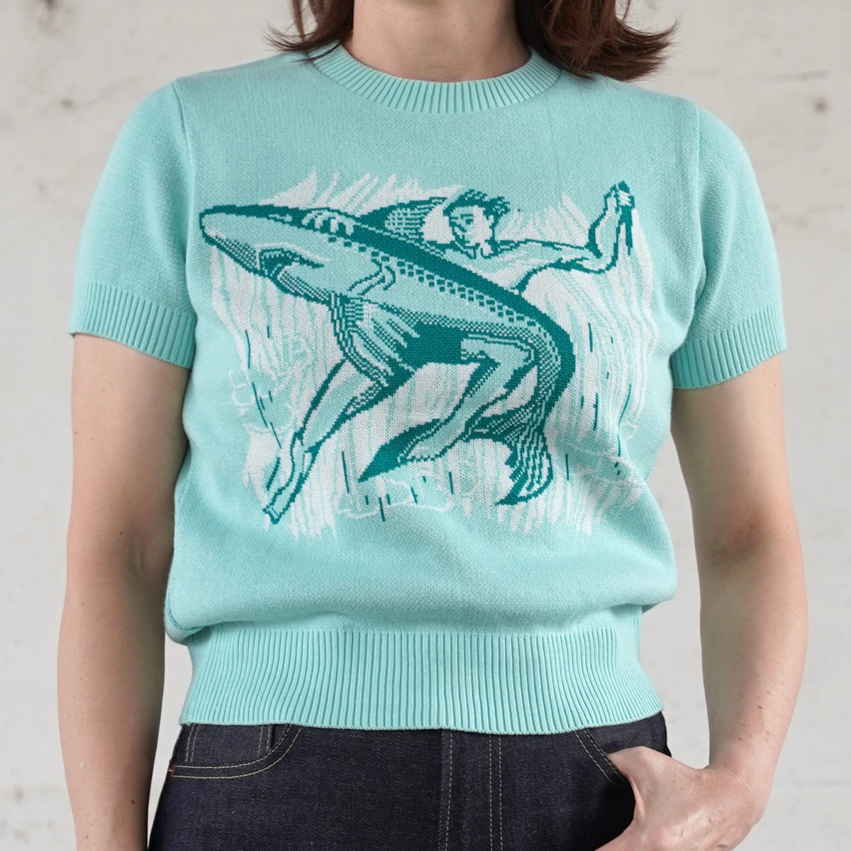 #270602 1950s Ladies Summer Knit - Shark