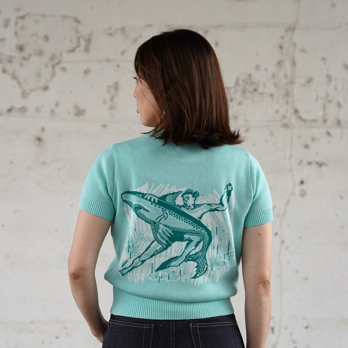 #270602 1950s Ladies Summer Knit - Shark
