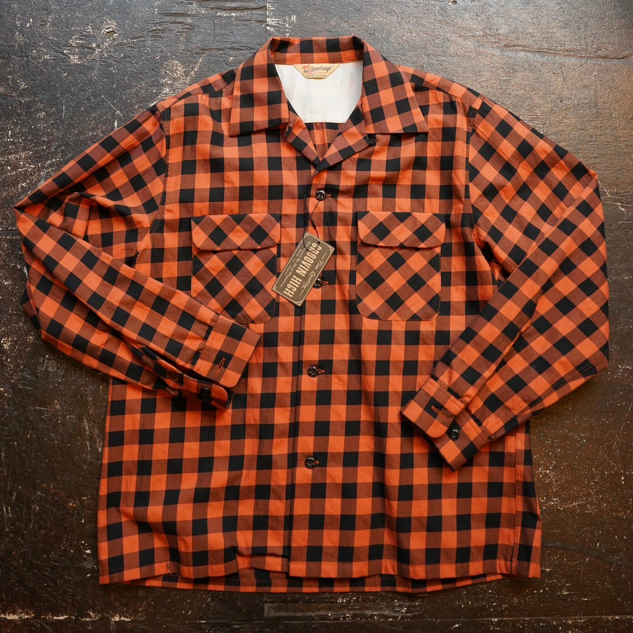 #396 1950s Block Check L/S Shirt