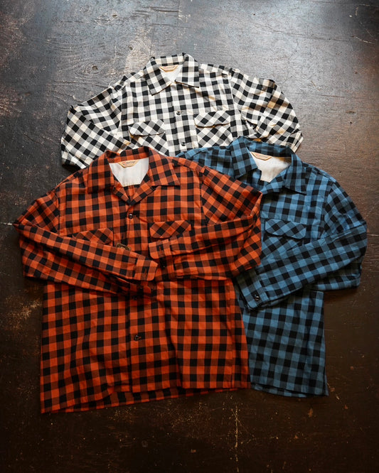 #396 1950s Block Check L/S Shirt