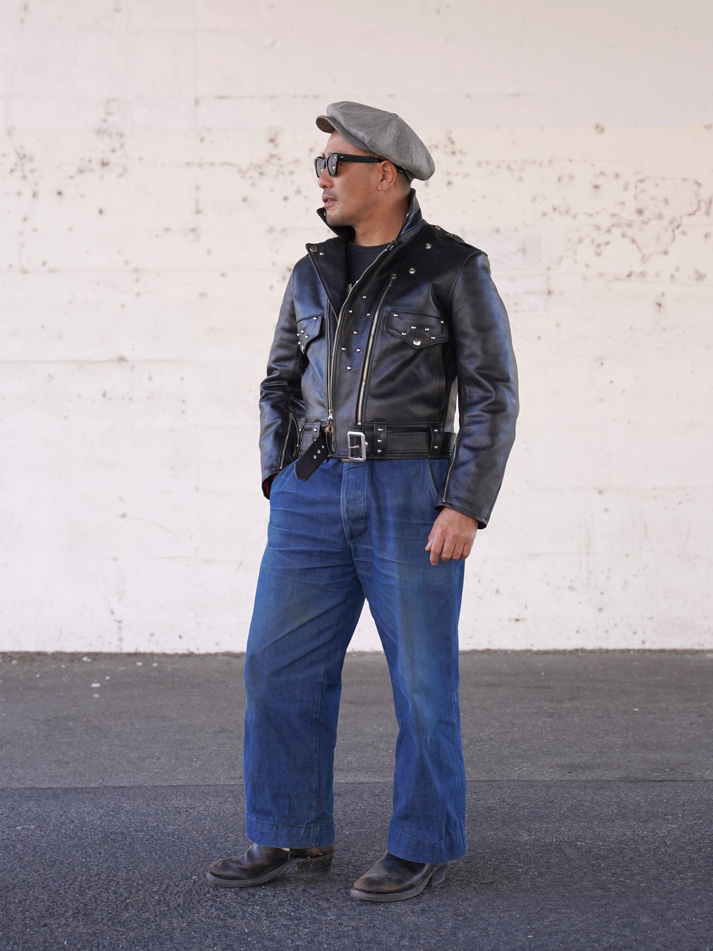【Order】#260421 Studded Horsehide Riders Jacket