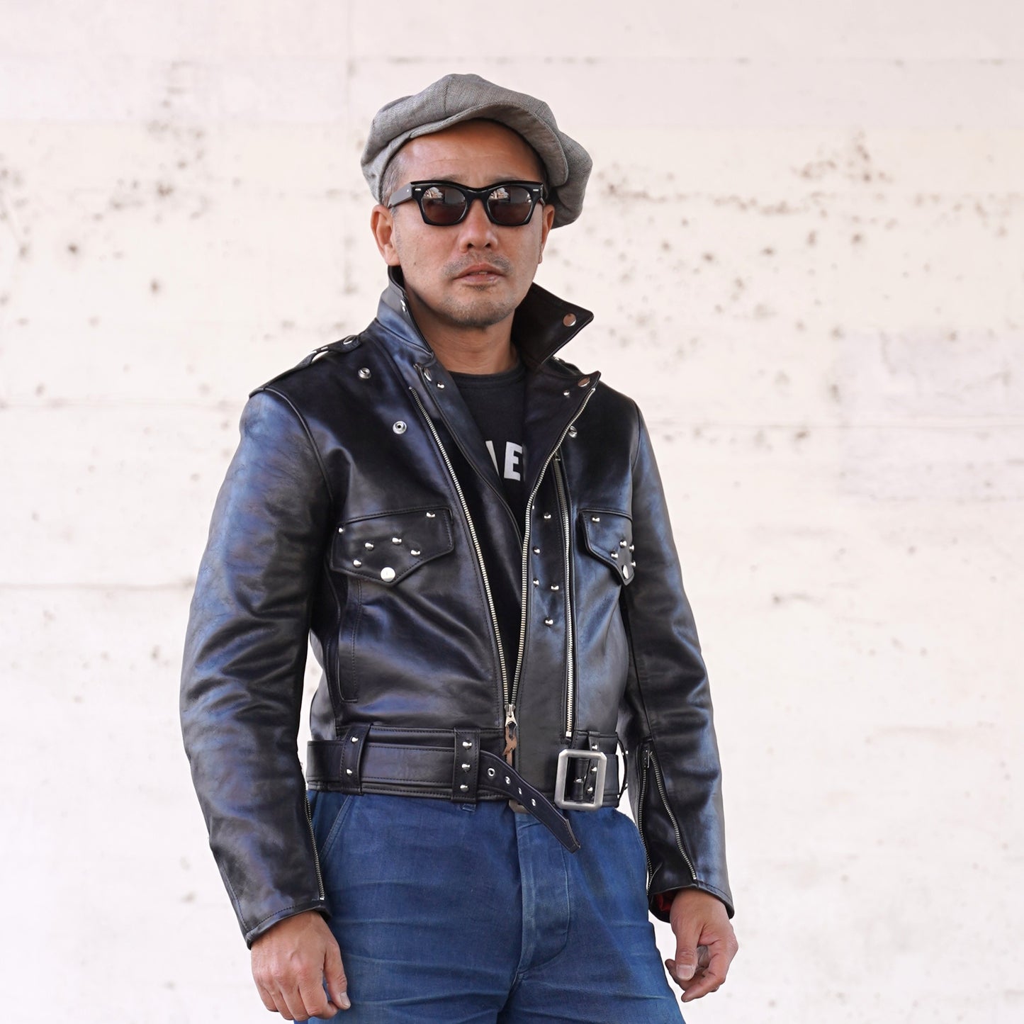 【Order】#260421 Studded Horsehide Riders Jacket