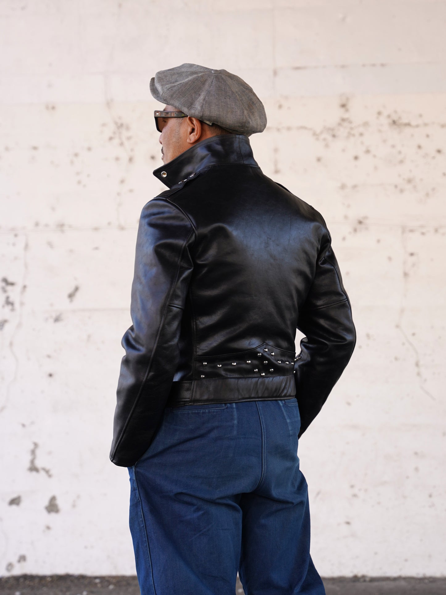 #260421 Studded Horsehide Riders Jacket