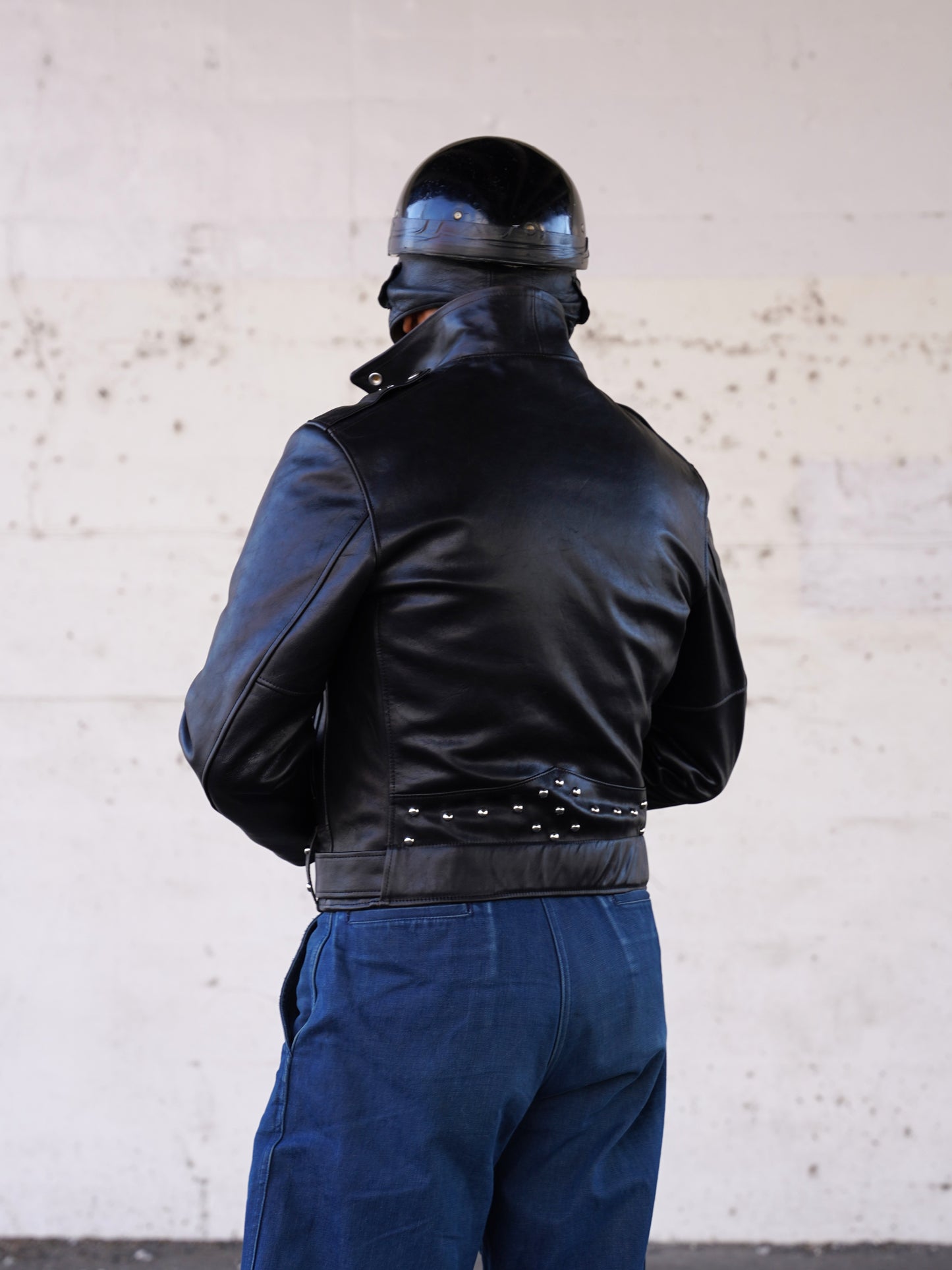 #260421 Studded Horsehide Riders Jacket