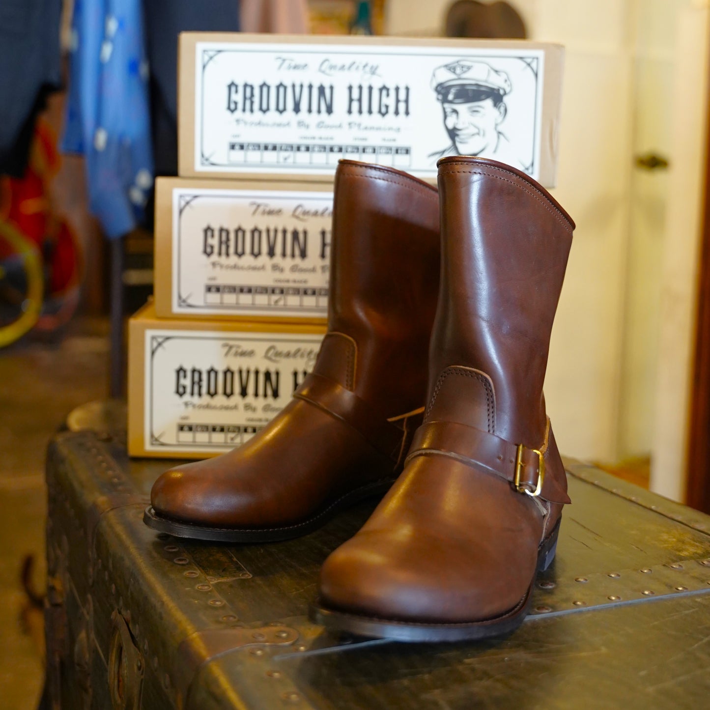 #250504 1950s Engineer Boots