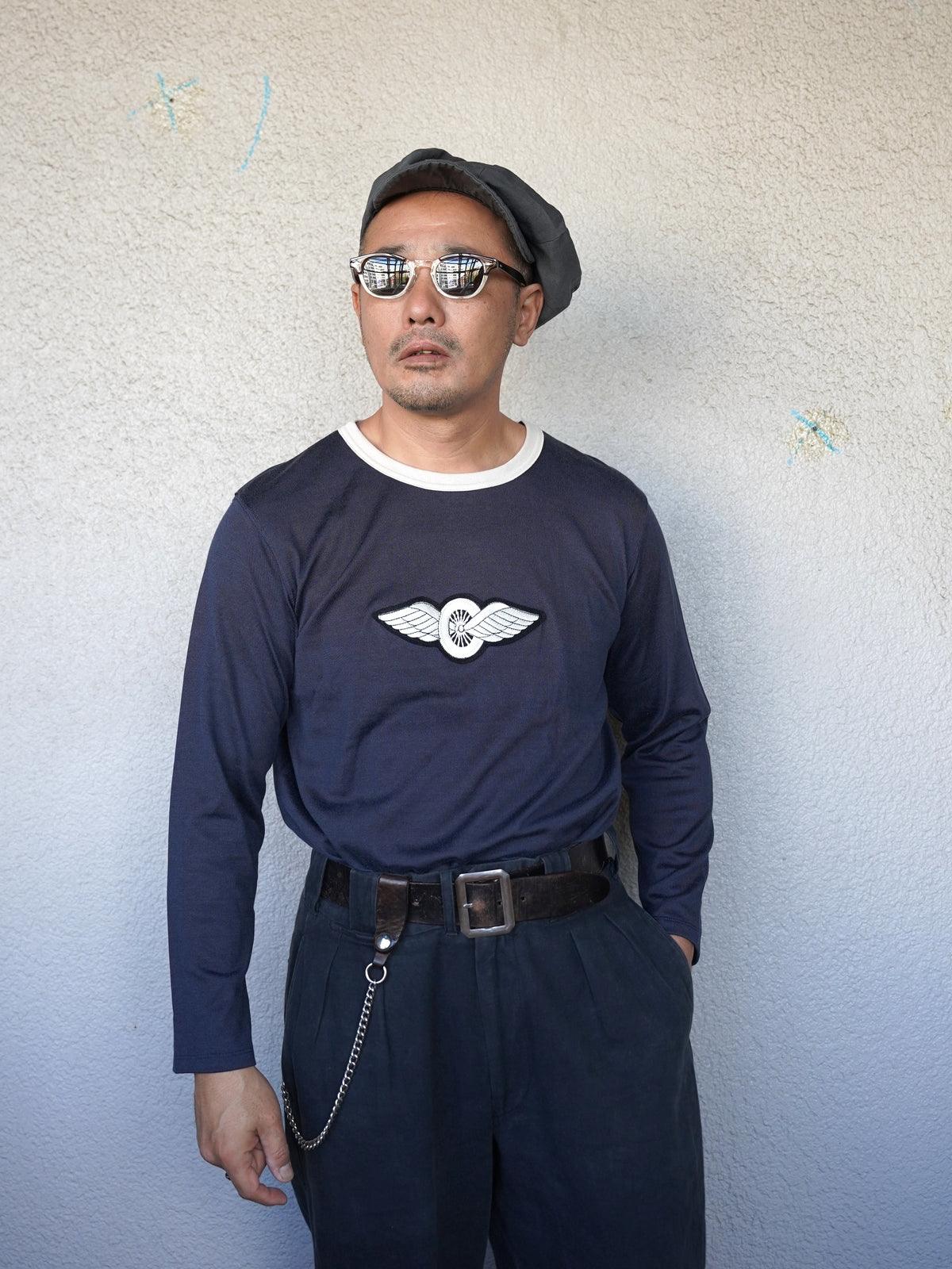 [Order] #270206 1950s Winged Wheel Patch Long Sleeve T‐Shirt