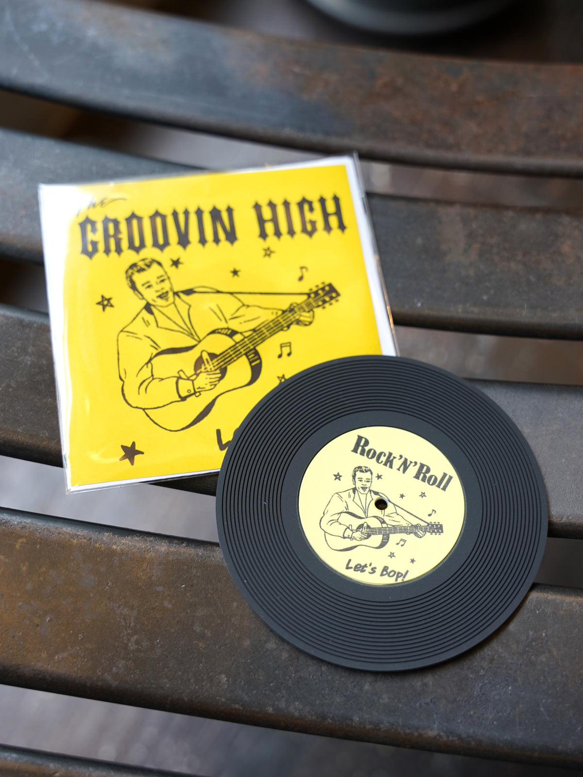 Rock 'n' roll Deluxe COFFEE - RECORD COASTER