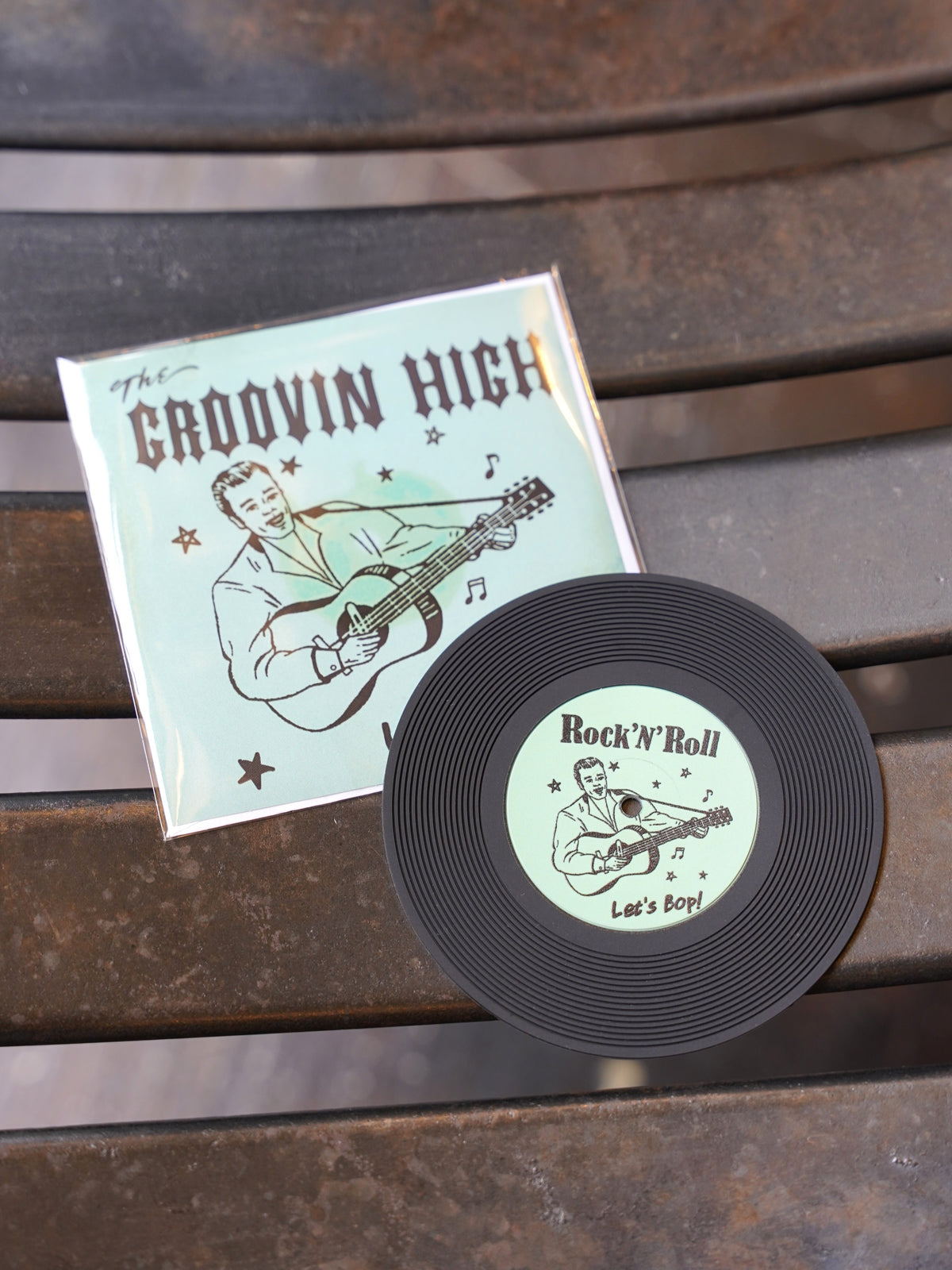 Rock 'n' roll Deluxe COFFEE - RECORD COASTER