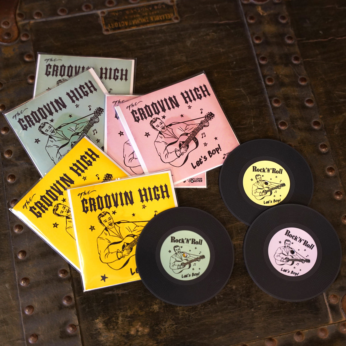 Rock 'n' roll Deluxe COFFEE - RECORD COASTER