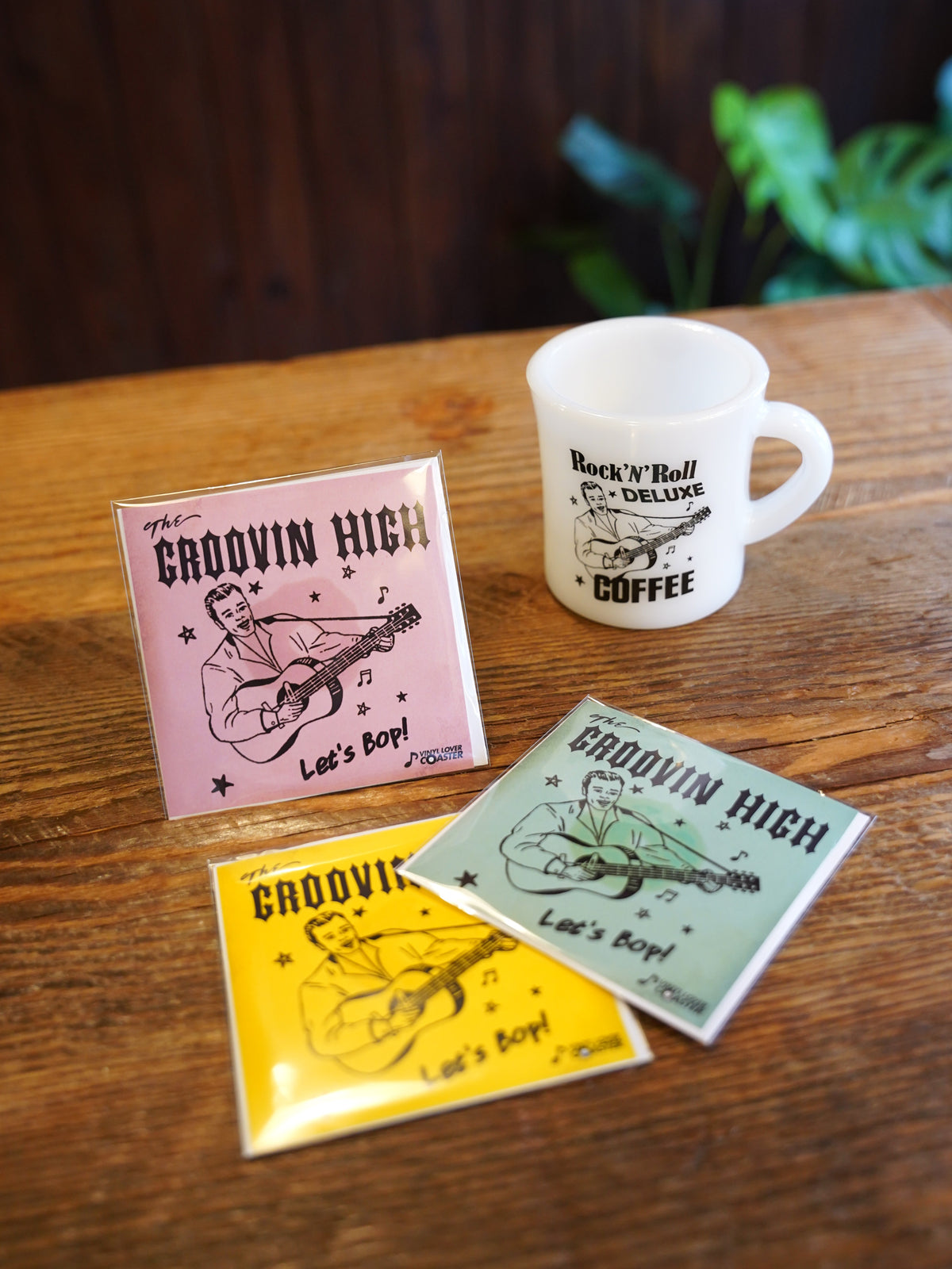 Rock 'n' roll Deluxe COFFEE - RECORD COASTER