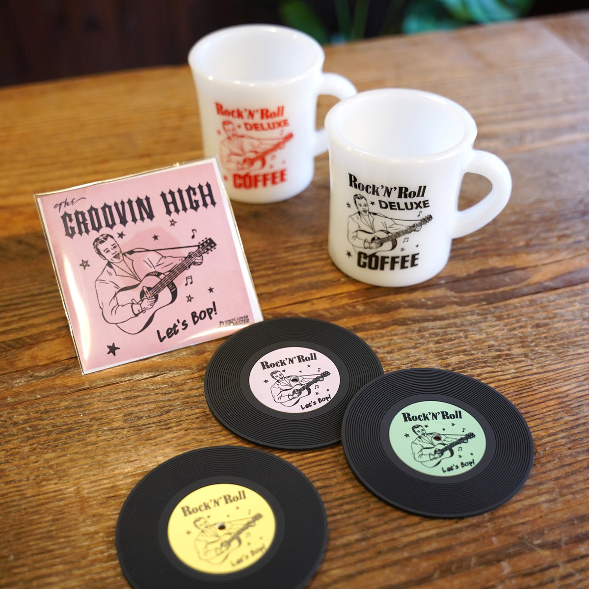 Rock 'n' roll Deluxe COFFEE - RECORD COASTER