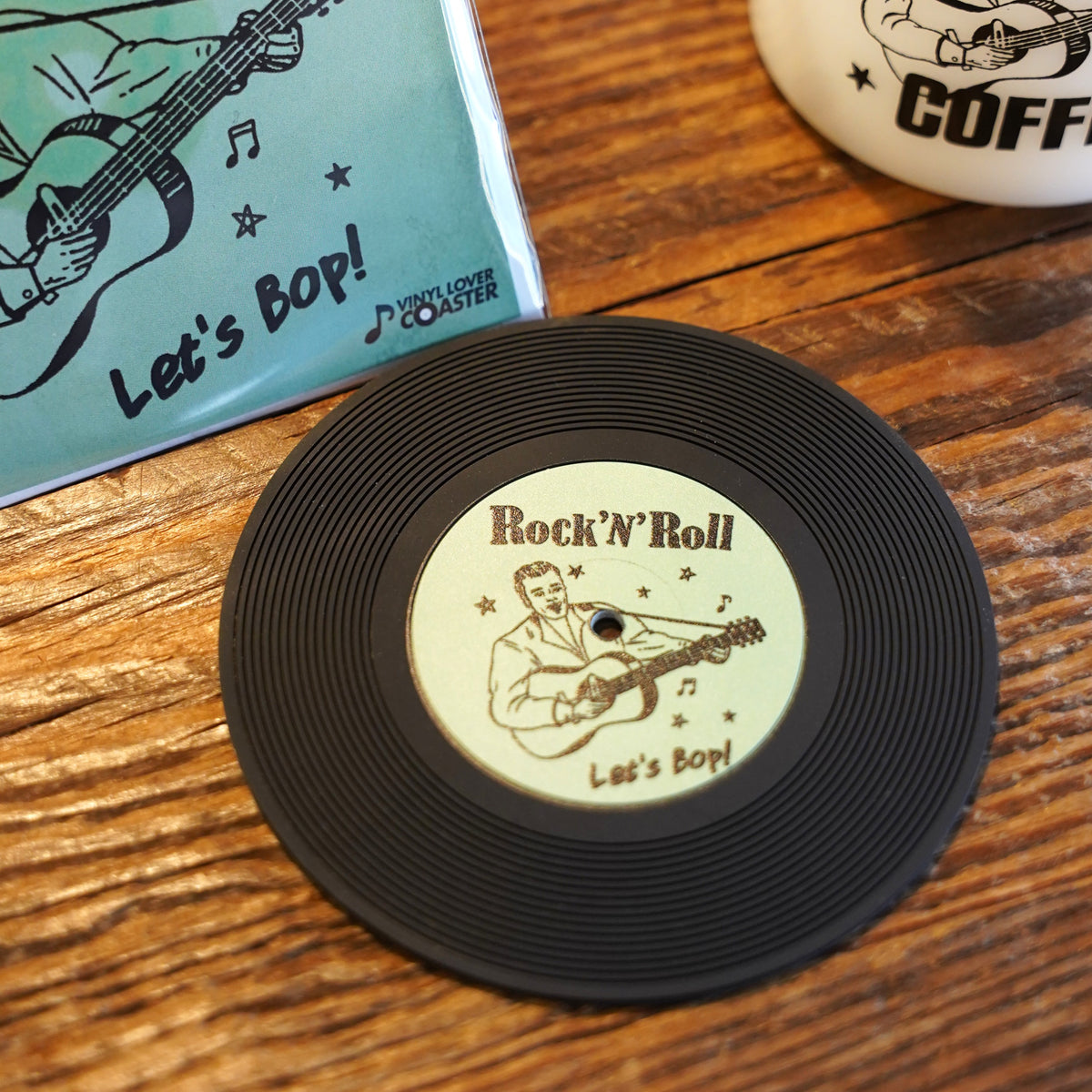 Rock 'n' roll Deluxe COFFEE - RECORD COASTER