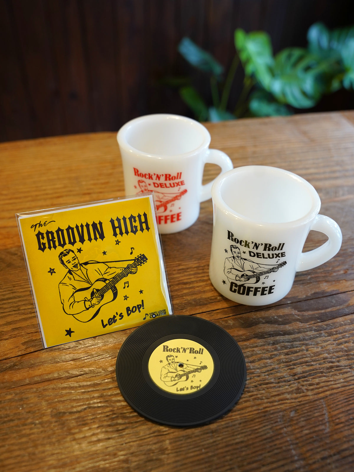 Rock 'n' roll Deluxe COFFEE - RECORD COASTER