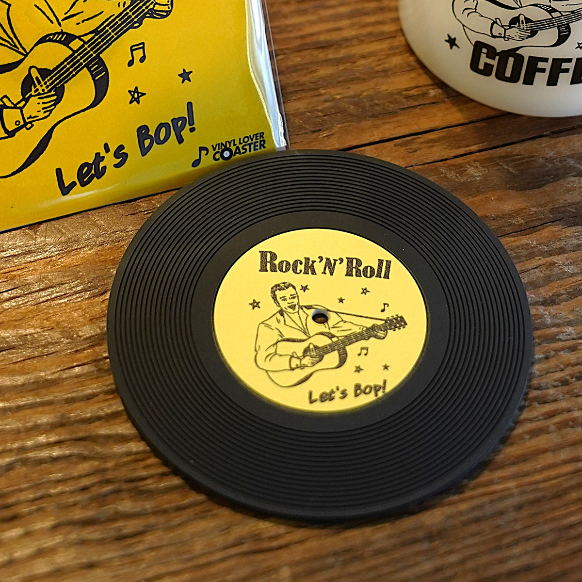 Rock 'n' roll Deluxe COFFEE - RECORD COASTER