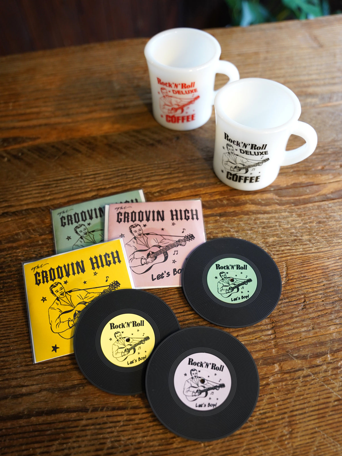 Rock 'n' roll Deluxe COFFEE - RECORD COASTER