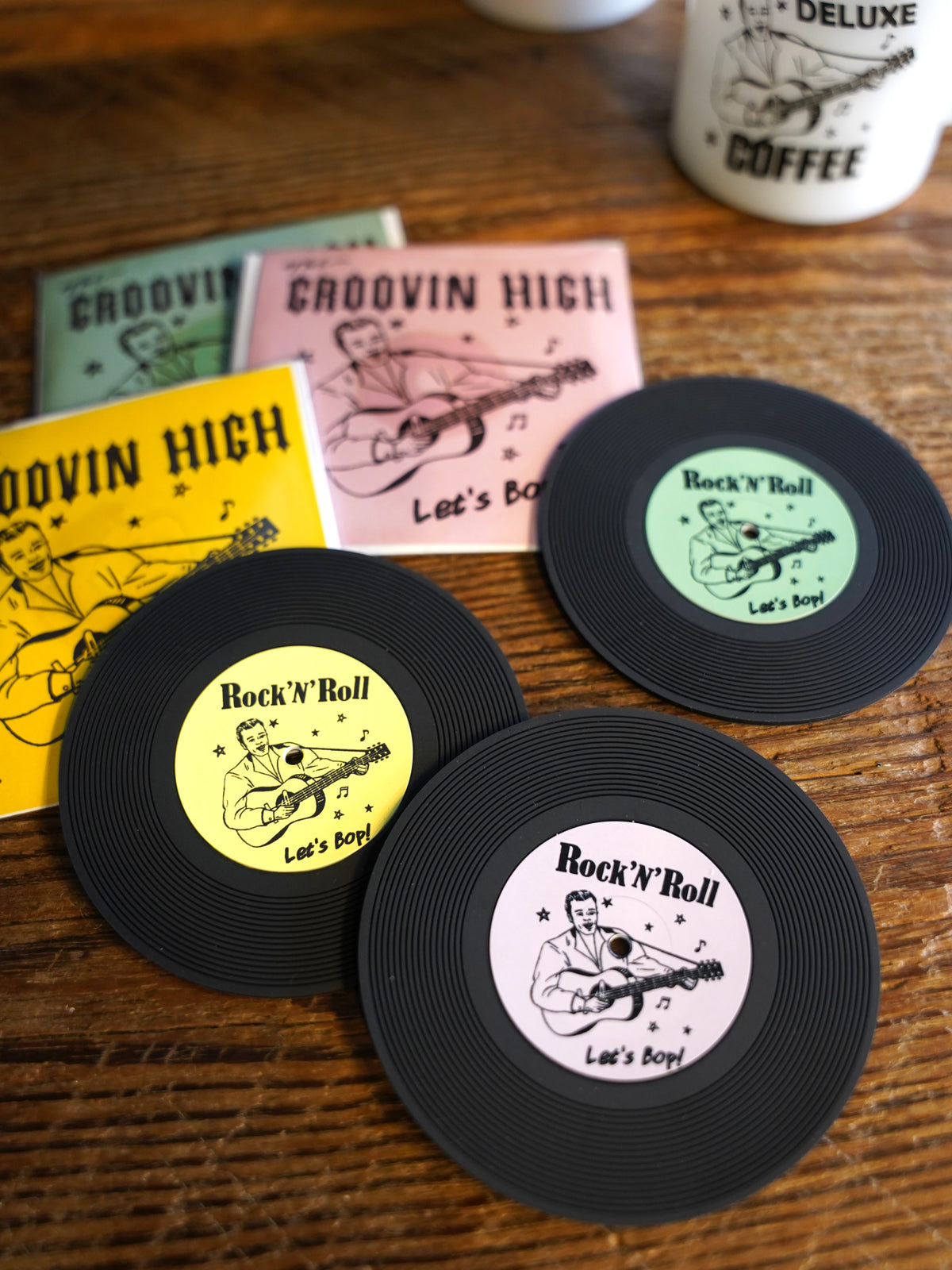 Rock 'n' roll Deluxe COFFEE - RECORD COASTER