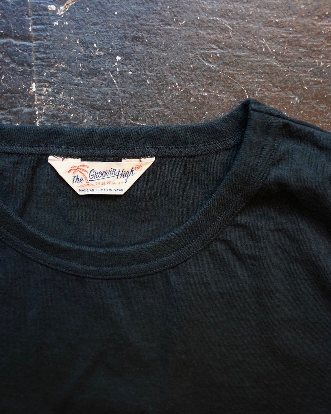 #522 1950s Cotton T-shirt / Black