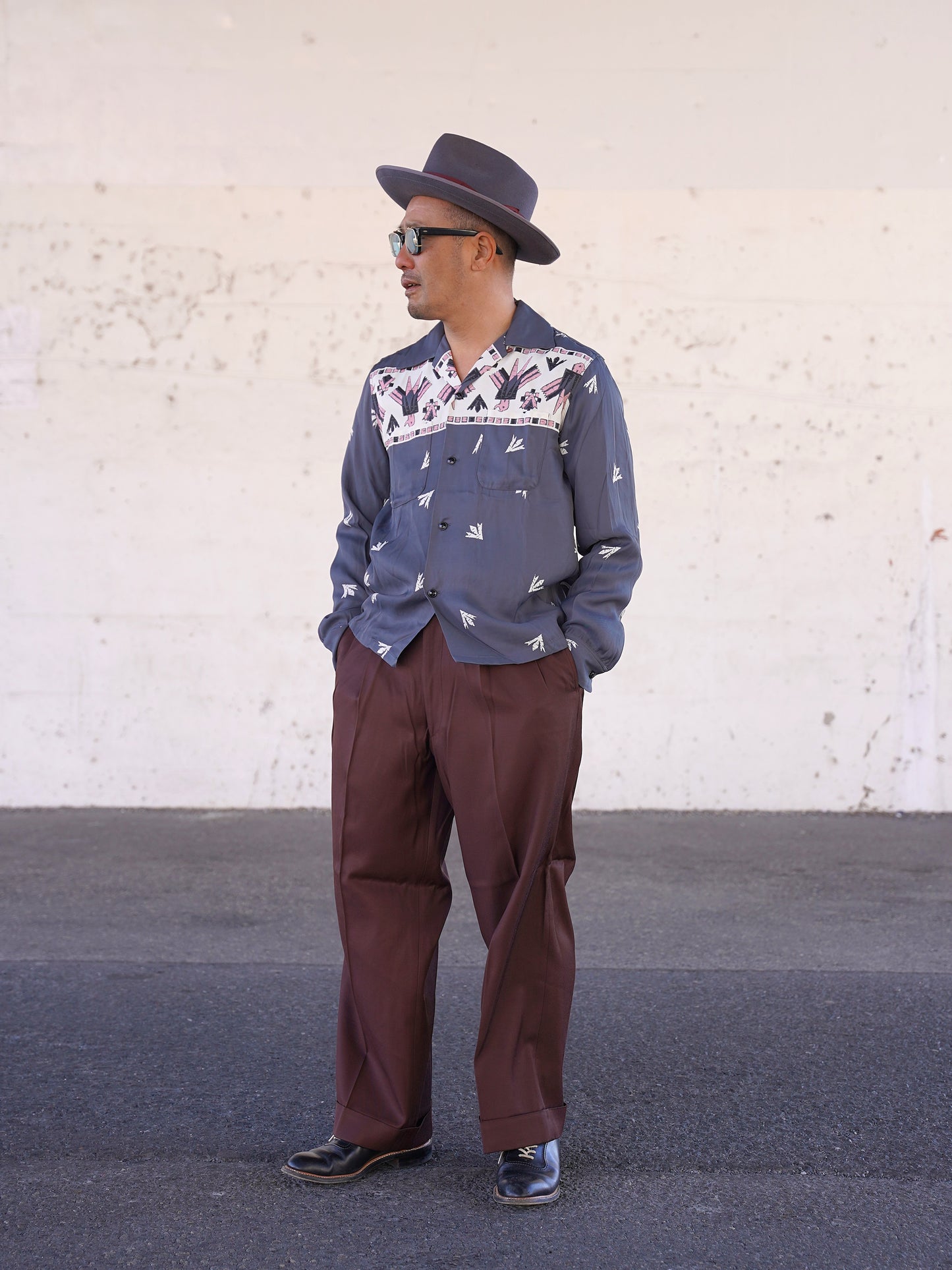 #260130 1950s L/S Shirt - Thunderbird