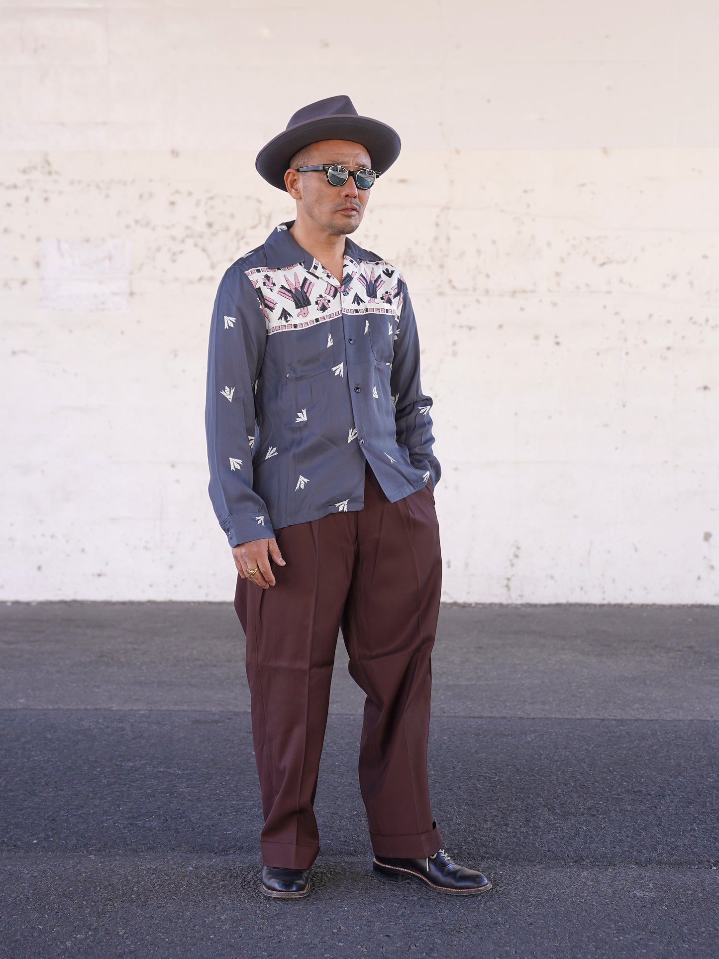 #260130 1950s L/S Shirt - Thunderbird